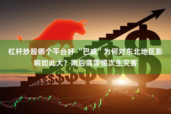 杠杆炒股哪个平台好 “巴威”为何对东北地区影响如此大？雨后需警惕次生灾害